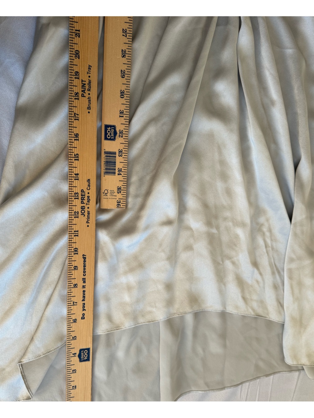 Vince 100% Silk Dress Women 12 Gray Silver Midi Ruched Slip Luxury Minimalist - Picture 11 of 11
